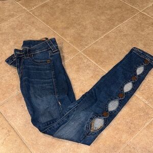 True Religion Mid Rise Super Skinny Jeans